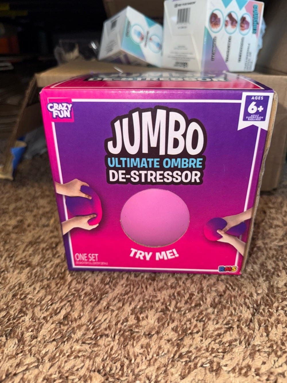 Purple/ Pink Jumbo Destressor Ball Squishy